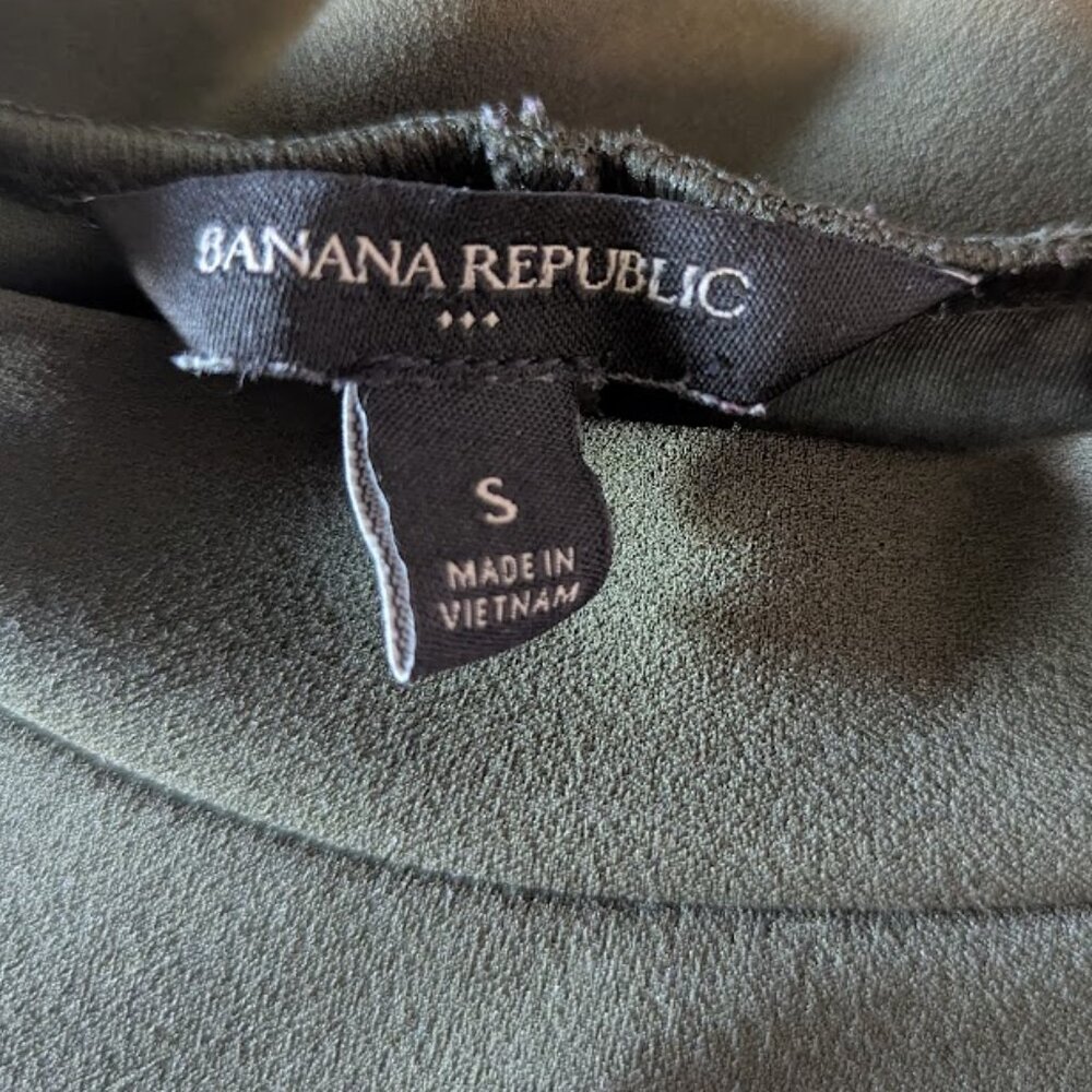 Banana Republic * Women's Shift Dress *  Olive Green - Sz Small - Picture 5 of 6